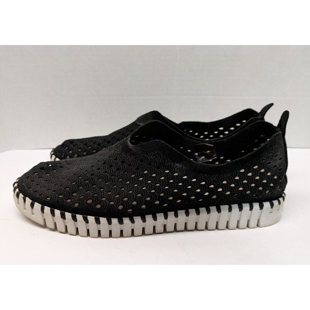 Ilse Jacobsen Tulip Hornbaek Black Slip-on Comfort Shoes Size 37 US 6.5- 7